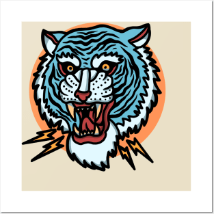 blue tiger Posters and Art